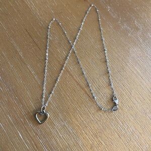 James Avery Forged Beaded Chain & Open Wire Heart Charm.
